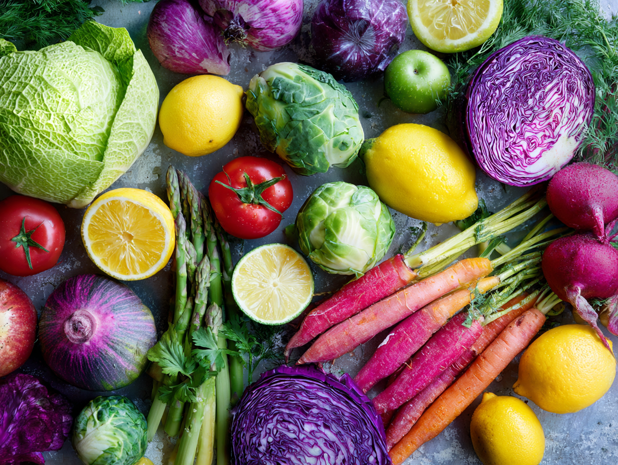 Свіжі овочі та фрукти для збалансованого харчування